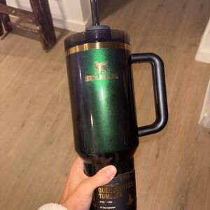 Stanley Metallic Green Tumbler with Black Handle- Wicked 2025